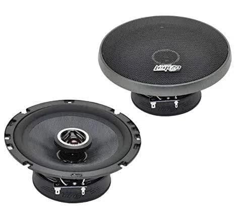 Audio Legion MG6 6.5-inch Mid-Range Speakers - Neodymium magnet, black woven cone, rubber surround, stamped steel basket - Ideal for car audio enthusiasts seeking quality sound.