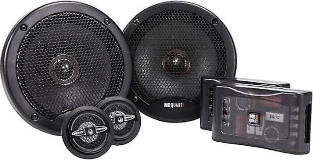 Quartorigo 20th Anniversary Component Set - Tweeters and 6.5-inch Mids - Speaker - Black woven carbon cone, silk dome tweeter, rubber surround, cast aluminum basket, includes crossover network.